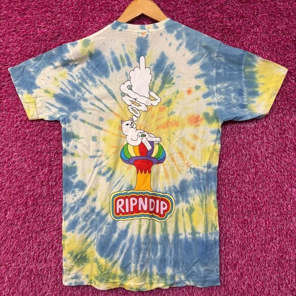 RIPNDIP Smokin Lord Nermal Tie Dye T-Shirt Small - Picture 3 of 4